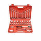 Trusa chei combinate si tubulare 37 piese Breckner Germany