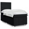 VidaXL Pat box spring cu saltea, negru, 100x200 cm, textil 3293874
