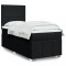 vidaXL Pat box spring cu saltea, negru, 100x200 cm, textil 3293874