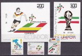 Ecuador 1990 sport fotbal MI 2161-2163 + bl. 143,144 MNH