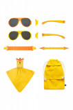 Cumpara ieftin Ochelari de soare pentru copii MOKKI Click &amp; Change, protectie UV, galben, 2-5 ani, set 2 perechi