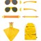 Ochelari de soare pentru copii MOKKI Click &amp; Change, protectie UV, galben, 2-5 ani, set 2 perechi