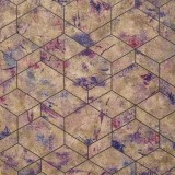 Cumpara ieftin Tapet tineret, geometric, 3d, auriu, mov, negru, living, birou, 649611