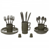 Set vesela camping 4 persoane, 26 piese, polipropilena, MFH OutsideGear Venture