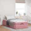 VidaXL Cadru de pat cu saltea cu depozitare Roz 90 x 200 cm Catifea 3399539