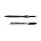 Set sabie si maceta de vanatoare, DEPOX&reg;, argintiu, 46 cm, teaca inclusa