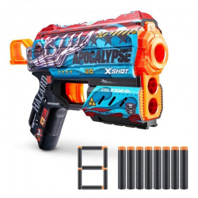 Blaster X-Shot Skins Flux Gun cu 8 cartuse foto