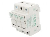 Clemă siguranțe cilindrice 10x38mm pentru șină DIN 30A 600V, Littelfuse