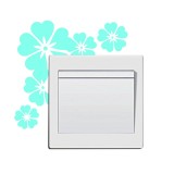 Sticker decorativ pentru intrerupator, Flori, 11 cm, 12208ST-5