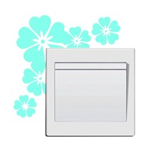 Sticker decorativ pentru intrerupator, Flori, 11 cm, 12208ST-5 foto