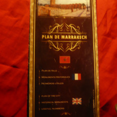 Pliant cu Planul orasului Marrakech -Maroc