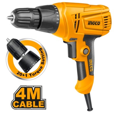 Masina de gaurit si insurubat bormasina 280 w cu cablu 4 m, pentru gaurire si insurubare - Ingco ED2808 foto