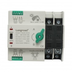 Comutator ATS 220V monofazat, separator automat de la panouri fotovoltaice la retea LRQ5-100/2P 100A Longroad