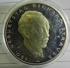 (A100) MONEDA DIN ARGINT GERMANIA - 10 EURO 2014, LIT. D, 150 ANI DE LA NASTEREA LUI RICHARD STRAUSS, STARE PROOF
