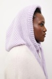 Answear.LAB cagulă de l&acirc;nă culoarea violet