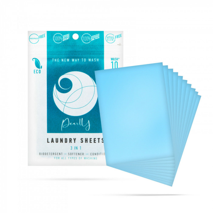 Servetele detergent solubile pentru haine albe &ndash; 10 buc