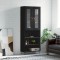 vidaXL Dulap inalt, negru, 69,5x34x180 cm, lemn compozit