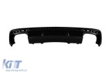 Difuzor tip S4 potrivit pentru bara spate S line la Audi A4 sedan, break 2020-2022, lac negru -oo--oo- Performance AutoTuning
