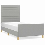 Cumpara ieftin Cadru de pat fara saltea, gri deschis, 80x200 cm, textil