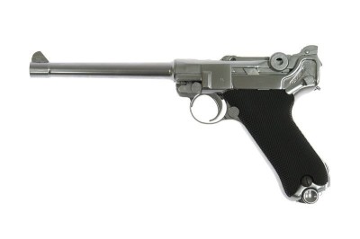 Replica pistol P08 crom gas WE foto