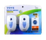 Sonerie Wireless Dubla VOYE, 220V, 150m, 38 Tonuri, Alimentare Priza/Baterie 12V