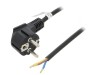 Cablu CEE 7/7 (E/F) ştecăr &icirc;n unghi 1,5m PVC negru, Goobay