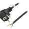 Cablu CEE 7/7 (E/F) ştecăr &icirc;n unghi 1,5m PVC negru
