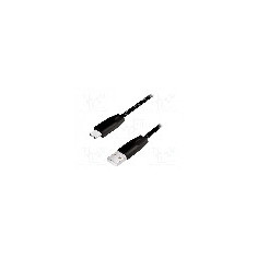 Cablu USB A mufa, USB C mufa, USB 2.0, lungime 1m, negru, LOGILINK - CU0157