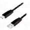Cablu USB A mufa, USB C mufa, USB 2.0, lungime 1m, negru, LOGILINK - CU0157