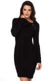 G687-1 Rochie bodycon, model tricotat si guler lat, M