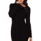 G687-1 Rochie bodycon, model tricotat si guler lat
