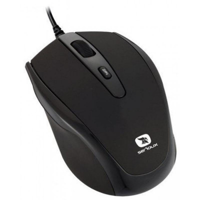 Mouse Serioux Pastel 3300, Wired, 1600 DPi ajustabili, 3 Butoane, Senzor Optic, USB, Scroll, Negru foto