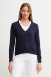 United Colors of Benetton pulover de l&acirc;nă culoarea bleumarin, light, 1002D401Y