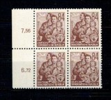 DDR 1953 - Mi 379 bloc de 4 MNH