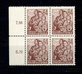 DDR 1953 - Mi 379 bloc de 4 MNH foto