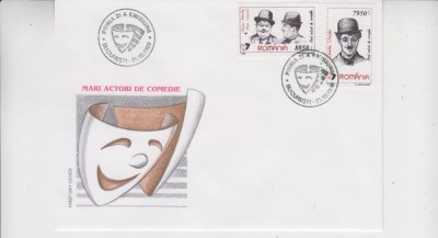 C12 - FDC Romania - Mari actori de comedie - LP1493 - an 1999 foto