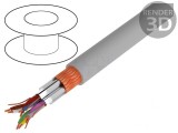 Cablu Ethernet ecranat 4 perechi 0,34mm2 PVC gri 250V