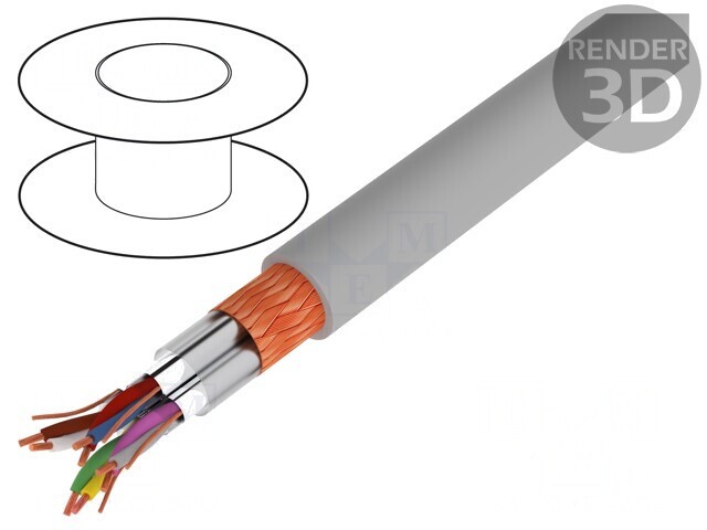 Cablu PVC gri 250V 4x2x0,22mm2 cu autostingere