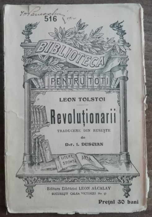 myh 61 25 - Biblioteca ptr toti - 516 - Revolutionarii - Leon Tolstoi
