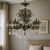 Candelabru Cristal SANSSOUCI Magno, 8xE14, Diametru 65cm, Alama Antichizata ModernLight Concept