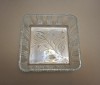 Bol patrat din sticla fabricat de WALTHER GLAS, Germania anii 1960