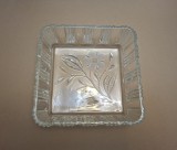 Bol patrat din sticla fabricat de WALTHER GLAS, Germania anii 1960