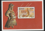 Guyana 1998-Nava vikingi,Oseberg,colita,dant.MNH, Istorie, Nestampilat