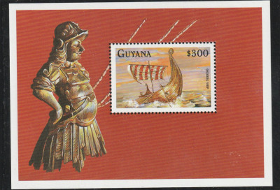 Guyana 1998-Nava vikingi,Oseberg,colita,dant.MNH foto