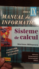 SISTEME DE CALCUL-MARIANA MILOSESCU foto