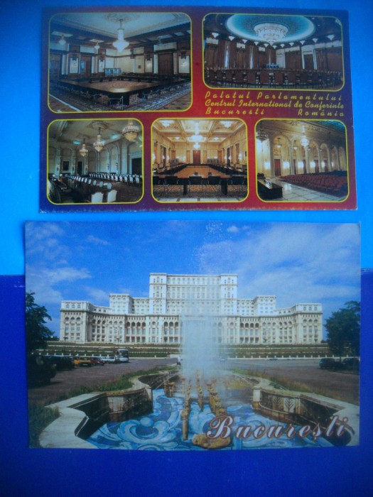 HOPCT LOT 1932 PALATUL PARLAMENTULUI RO BUCURESTI-2 CARTI POSTALE-NECIRCULATE