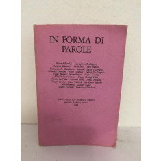 In Forma Di Parole - Anno Quinto Numero Primo. Gennaio Febbraio Marzo 1984