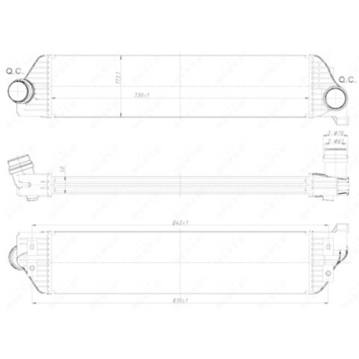 Radiator intercooler Nrf 30358 foto