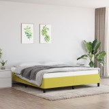 Cadru de pat fără saltea, verde, 160x200 cm, textil