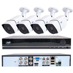 Kit Supraveghere Video DVR AHD PNI House PTZ1300 Full HD NVR si 4 camere exterior 2MP full HD 1080P